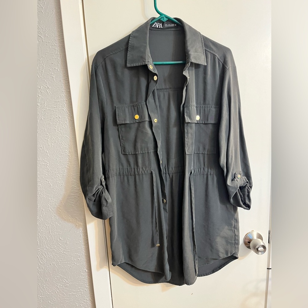 Zara over shirt, Steele grey